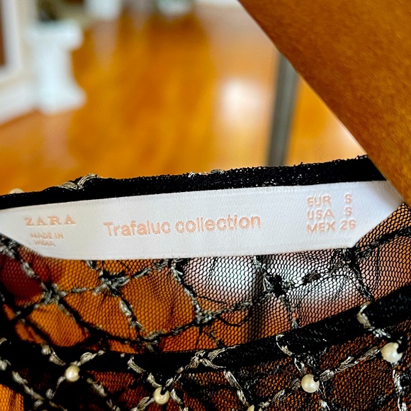 ZARA Black Dress with Gems Size Small - Picture 2 of 2